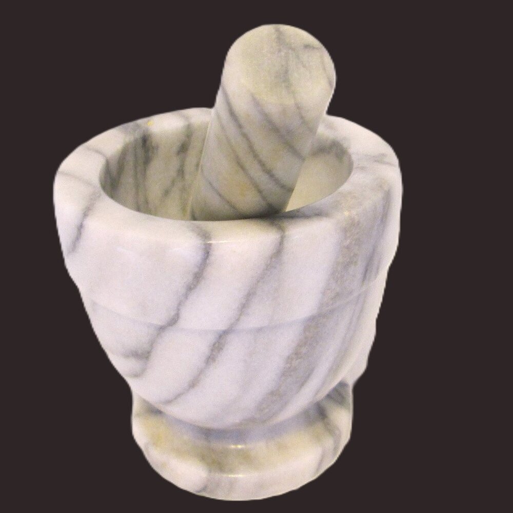 Verka Marble Mortar and Pestle set, Herbal Grinder